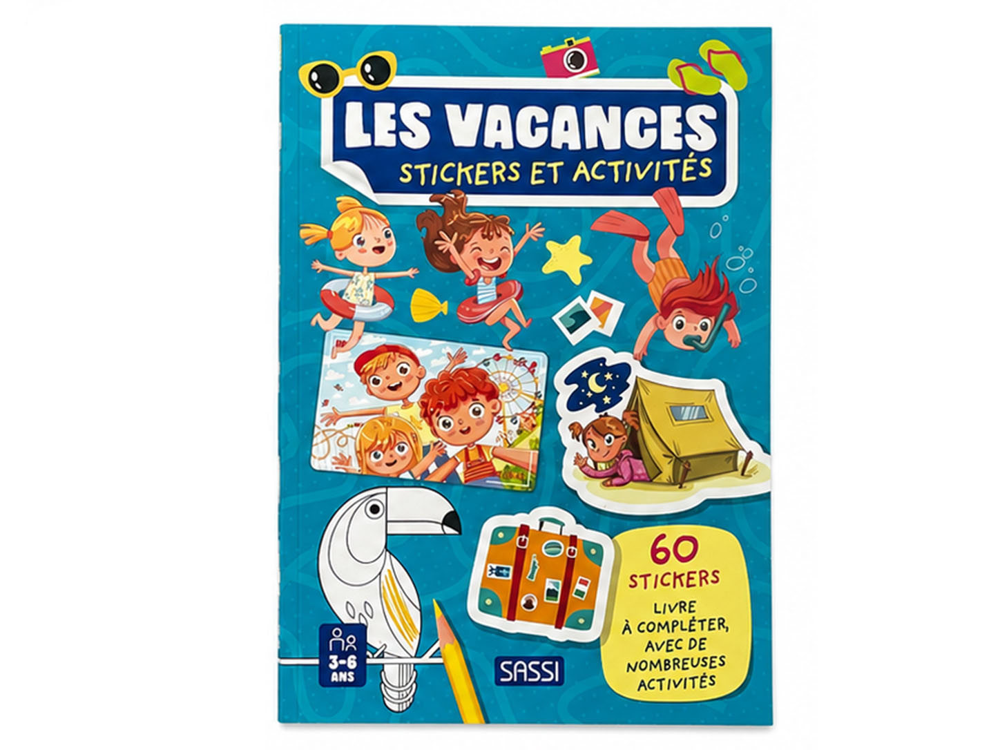 Achat Cahier de 60 Stickers et activités - Les vacances