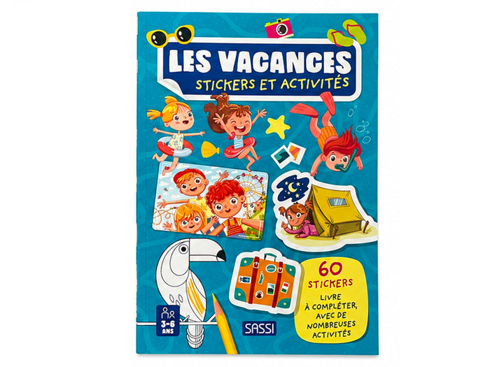 Achat Cahier de 60 Stickers et activités - Les vacances
