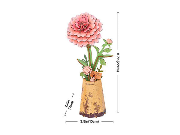 achat Maquette fleur Dahlia rose - Robotime