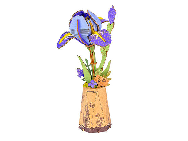 Achat Mquette fleurs en bois Iris violette - Robotime