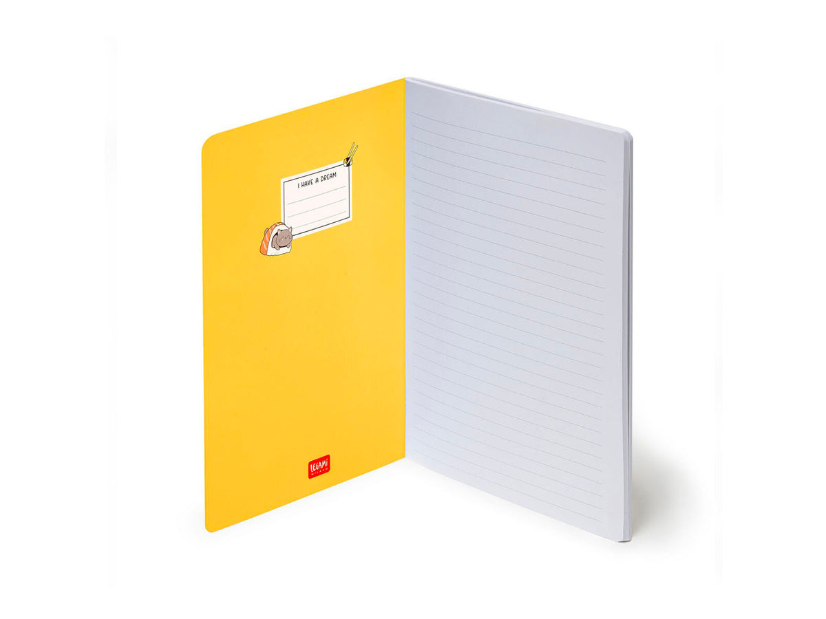achat Cahier ligné Sushi Cat A5 - Legami