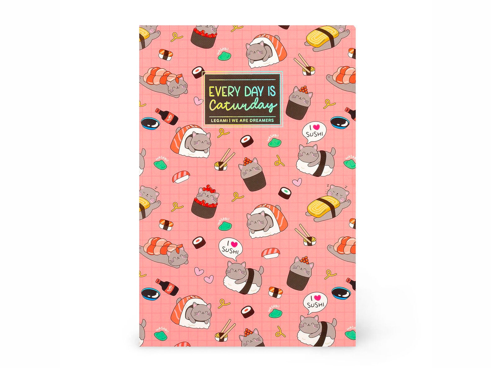 Achat Cahier ligné Sushi Cat A5 - Legami