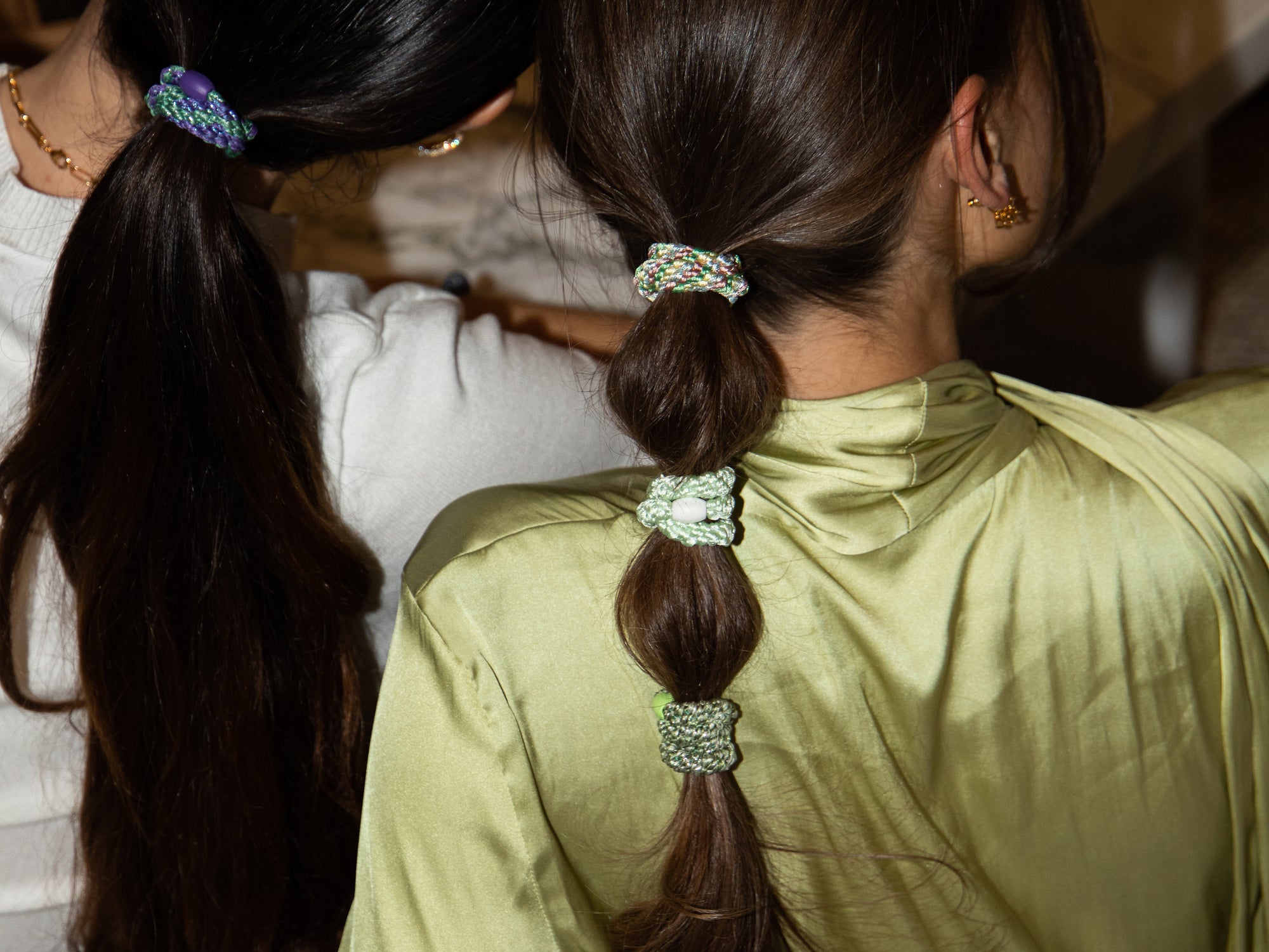 Élastique cheveux Menthe Poivrée Rose Délavé Mix - Kknekki