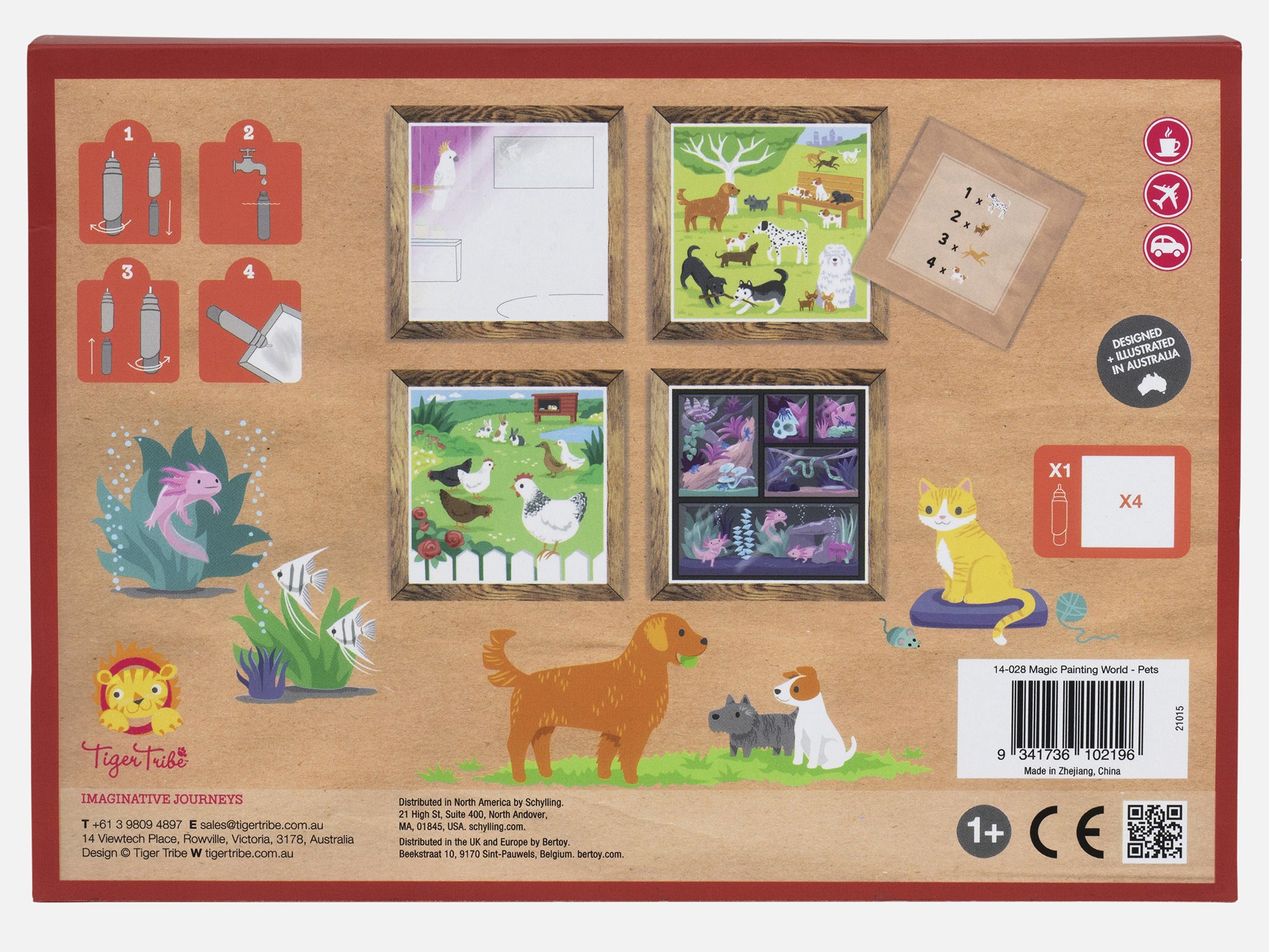 Kit de peinture à l'eau magique - animaux de compagnie
