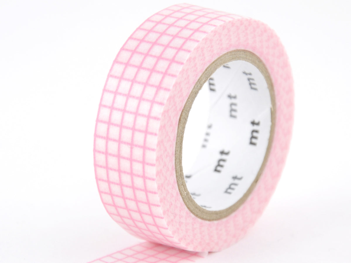 achat Masking Tape MT Motif quadrillage rose - Scrapbooking