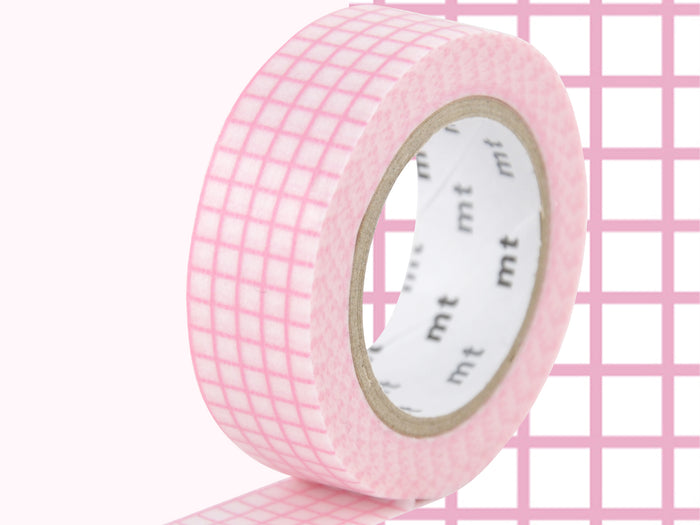Achat Masking Tape MT Motif quadrillage rose - Scrapbooking