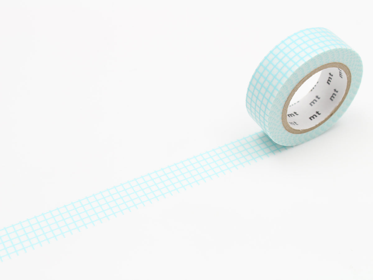 achat Masking Tape MT Motif quadrillage aqua - Scrapbooking