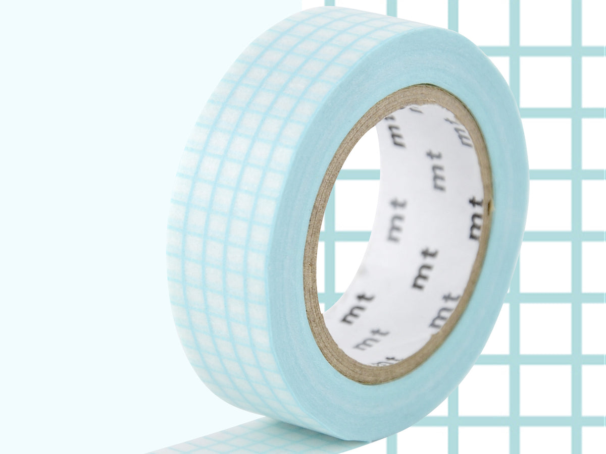 achat Masking Tape MT Motif quadrillage aqua - Scrapbooking