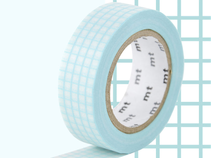 Achat Masking Tape MT Motif quadrillage aqua - Scrapbooking