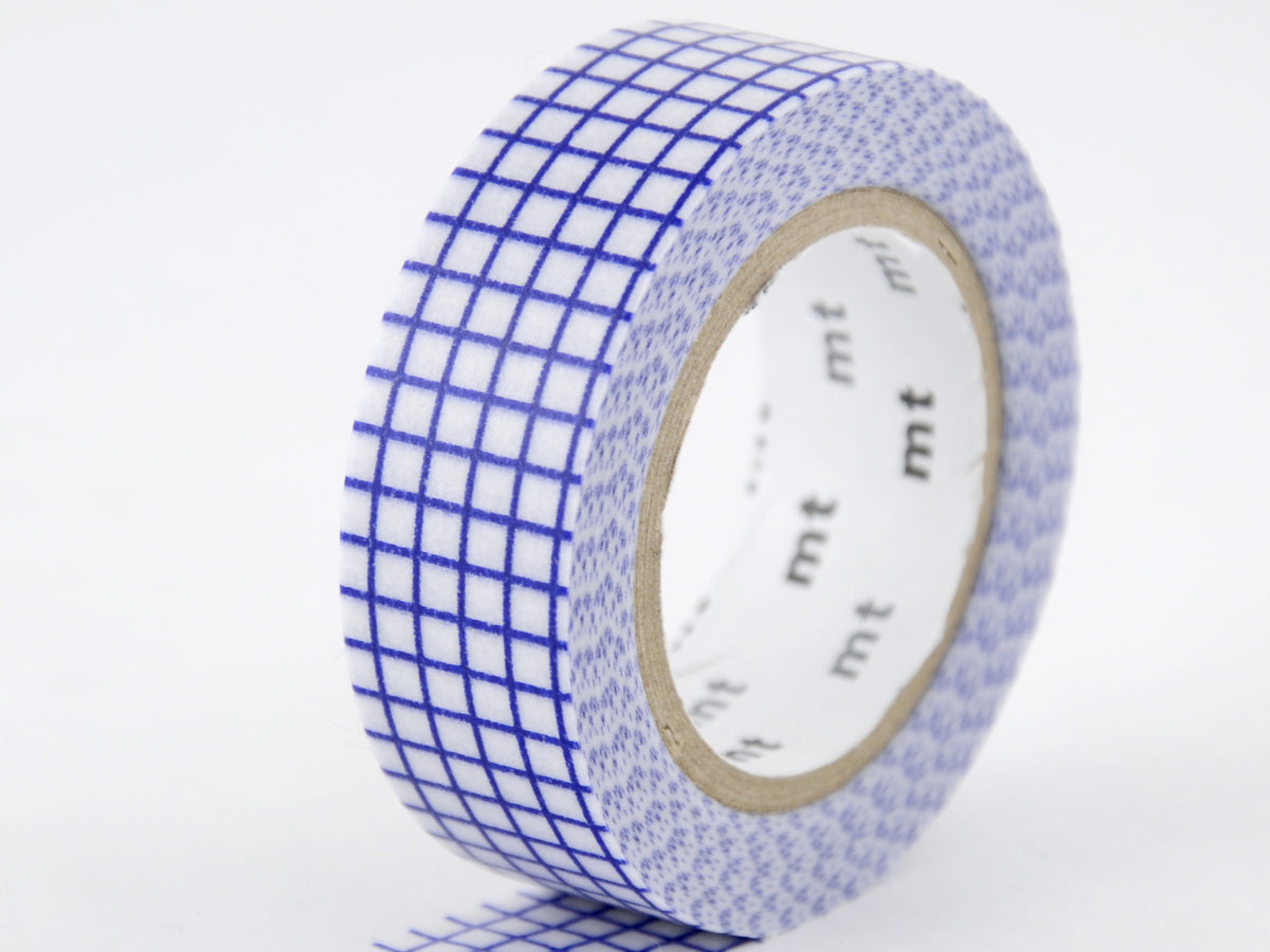 achat Masking Tape MT Motif quadrillage bleu - Scrapbooking