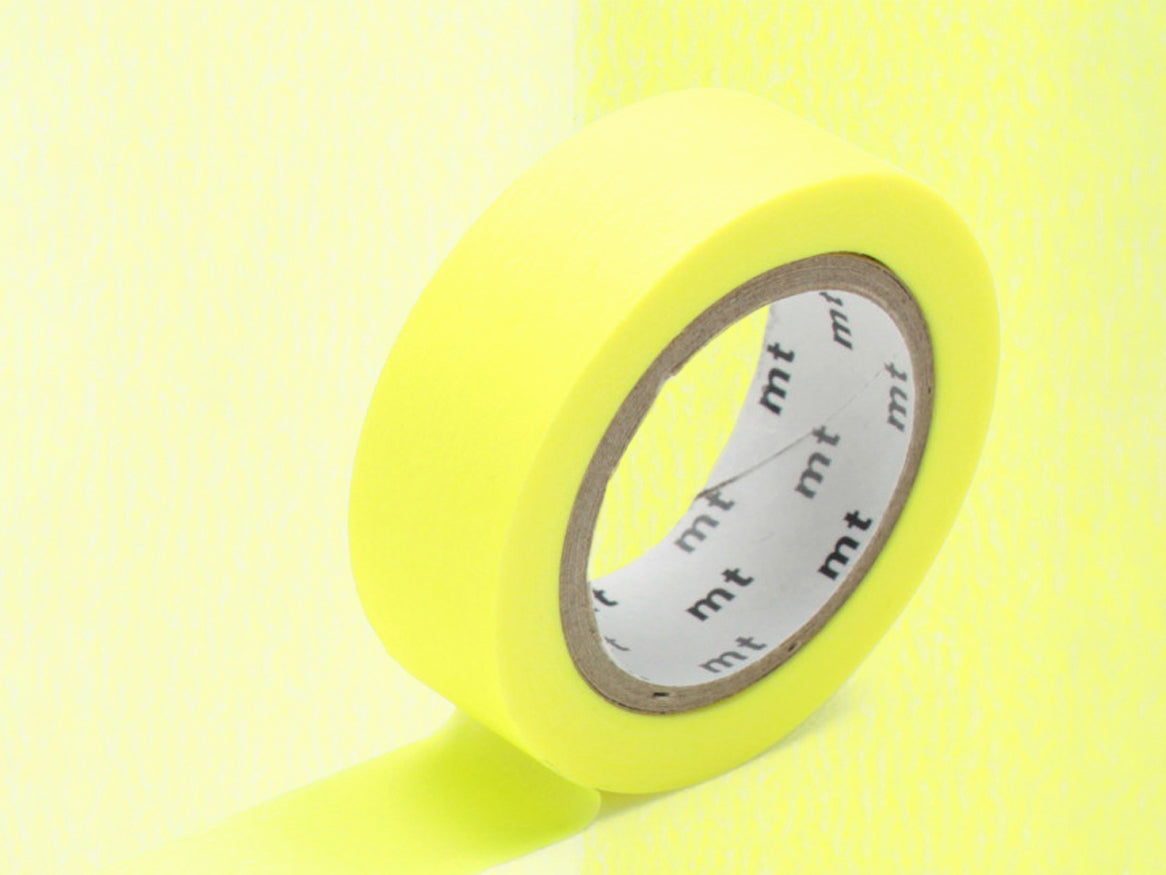 Achat Masking tape uni - jaune fluo