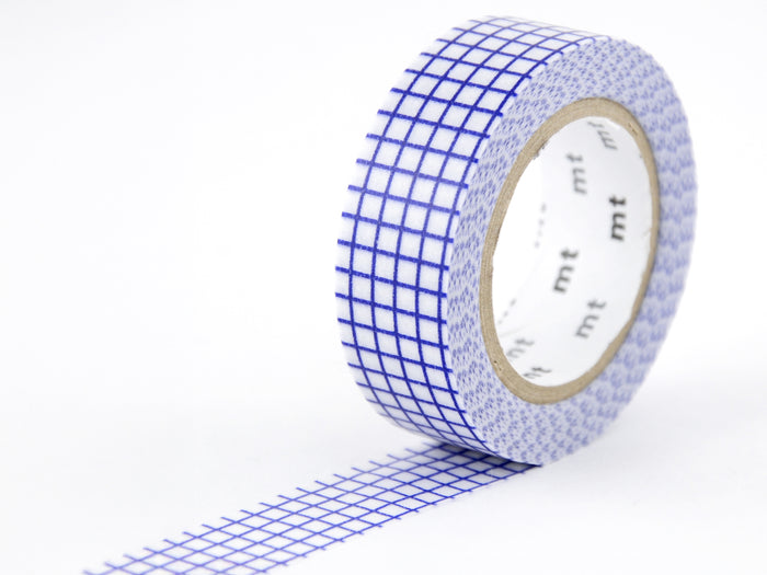 Achat Masking Tape MT Motif quadrillage bleu - Scrapbooking