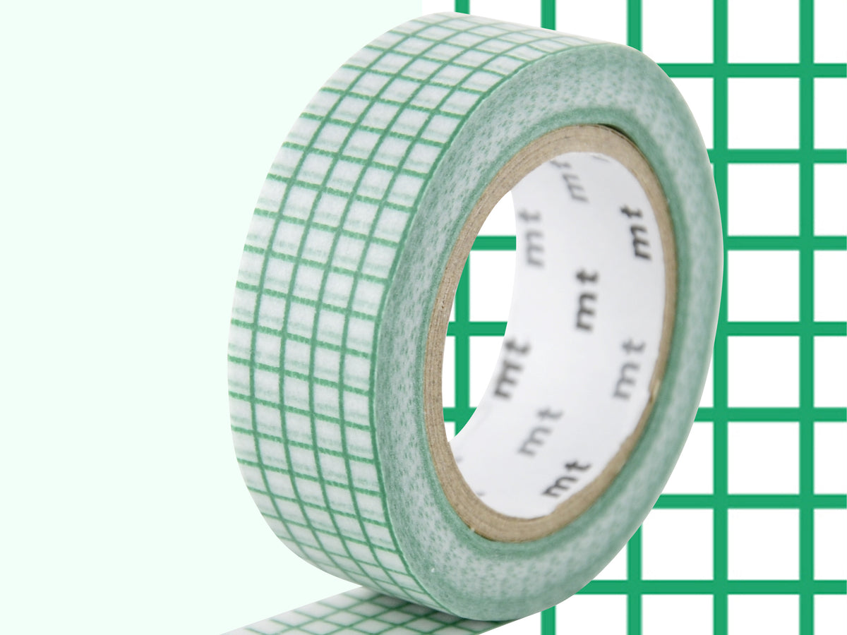 achat Masking Tape MT Motif quadrillage vert - Scrapbooking