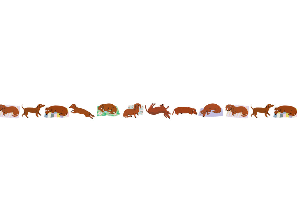 achat Masking Tape MT x Lea Maupetit teckel scrapbooking - 1,5 cm x 5 m