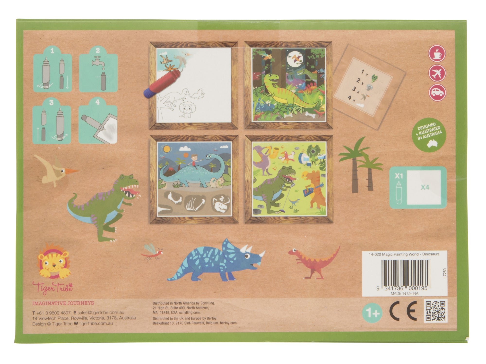 Kit de peinture à l'eau magique - Dinosaur