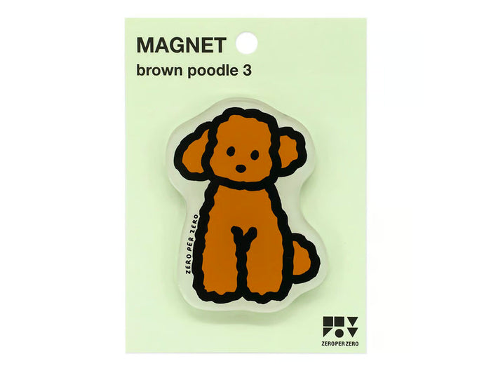 Achat Magnet - Chien Brown poodle 3 - Zero per zero