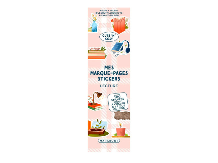 Achat Mes Marque-pages Lecture + 100 stickers & 1 pince incluse