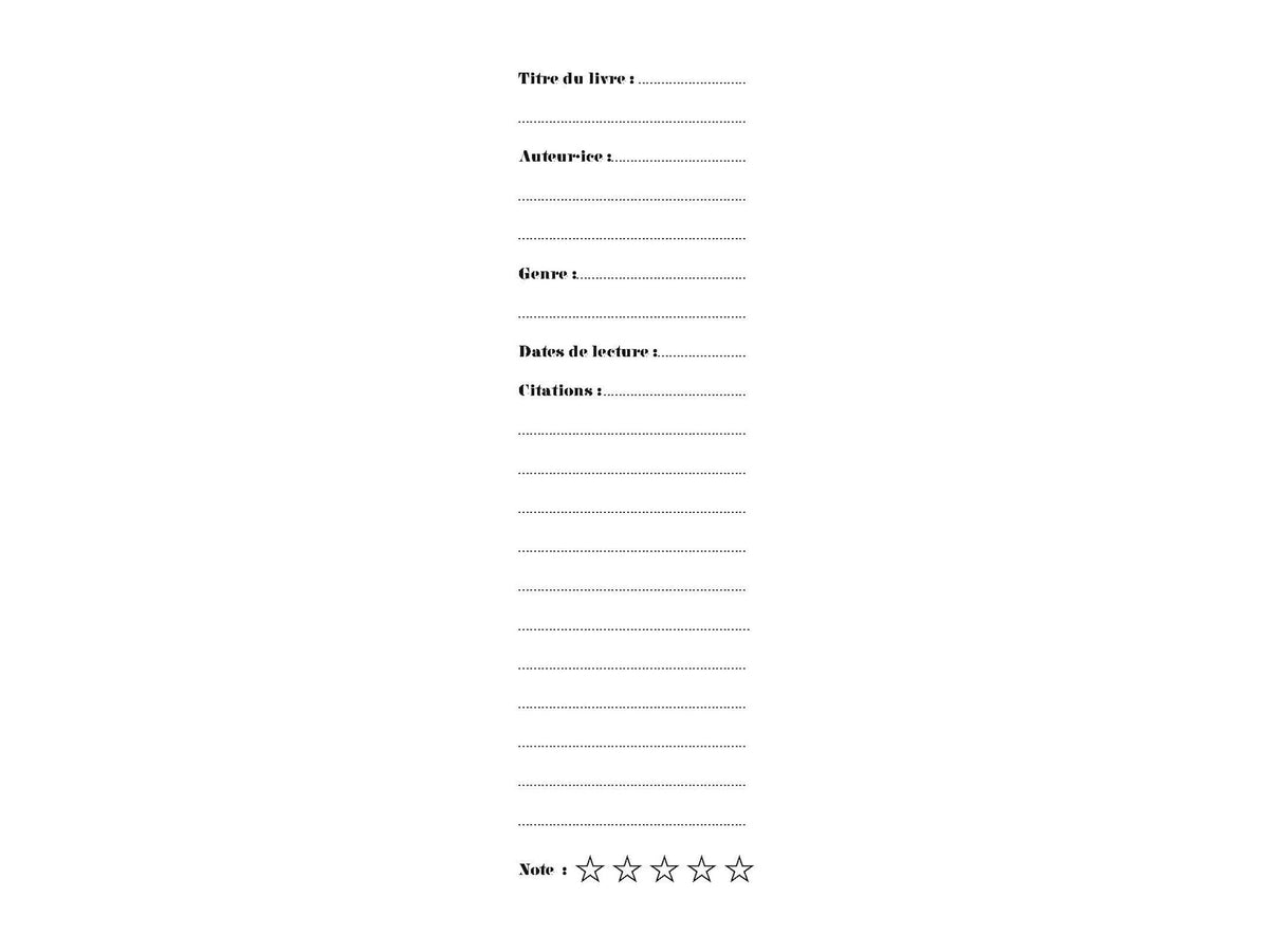 achat Mes Marque-pages Lecture + 100 stickers & 1 pince incluse