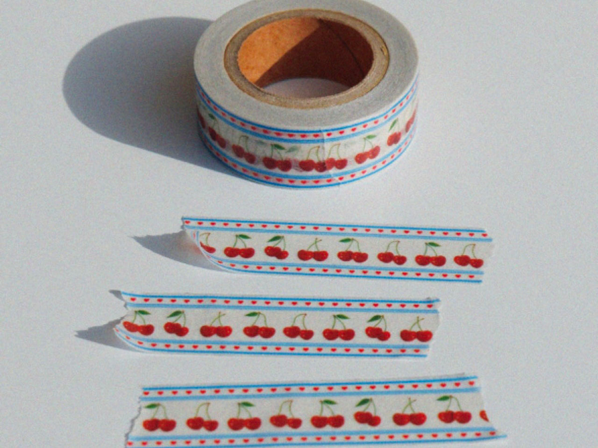 achat Masking Tape Lovely Cherry 10 mètres - Fruit Fries Design Lab