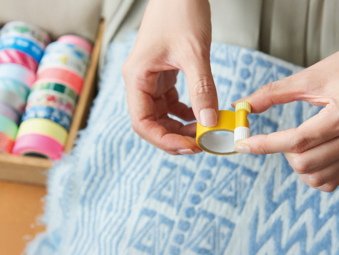 achat Stylo distributeur de masking tape -  Kanmido Mako jaune pastel