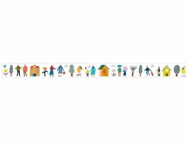 Achat Masking tape transparent - Motif village - KINGJIM SODA