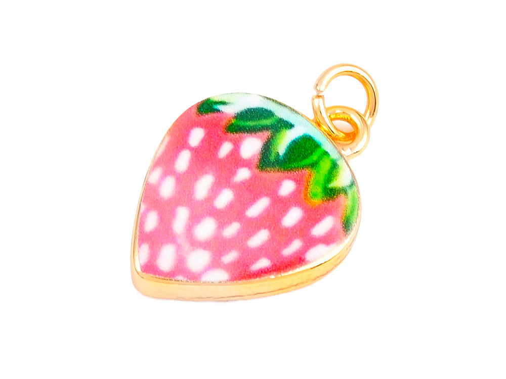 achat Breloque fraise rose doré à l'or fin