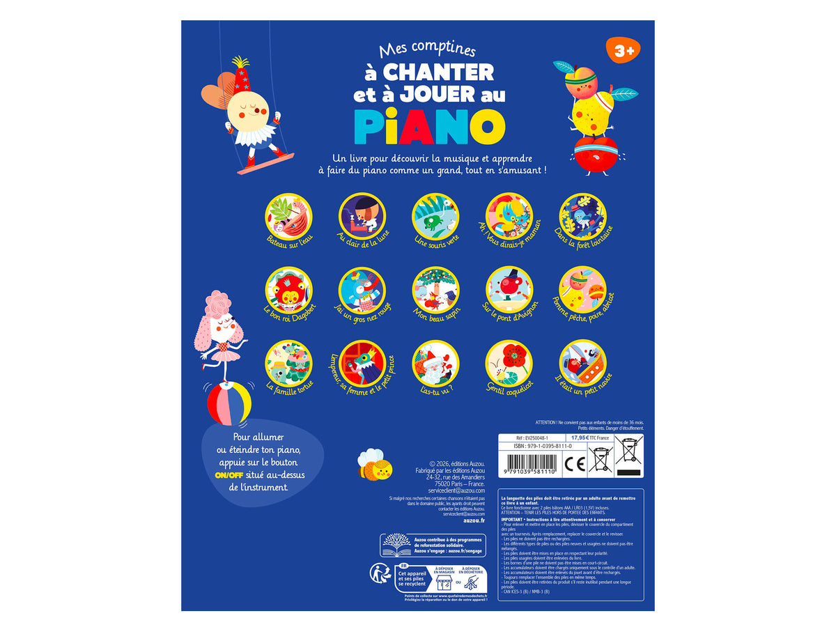 achat Mes comptines à chanter et à jouer au piano - Auzou