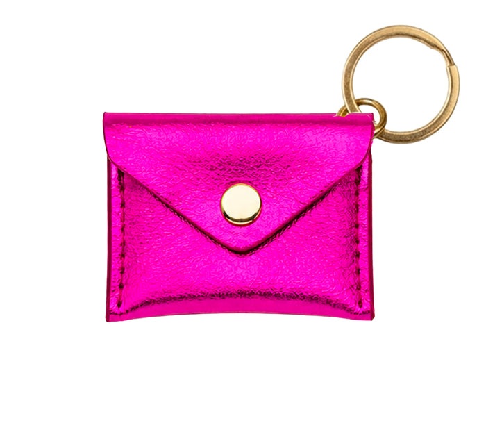 Achat Porte-clés Mini Enveloppe en cuir - Rose fuschia