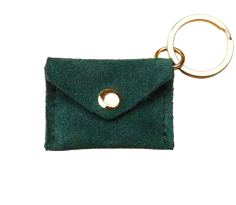 Achat Porte-clés Mini Enveloppe en cuir - Vert sapin