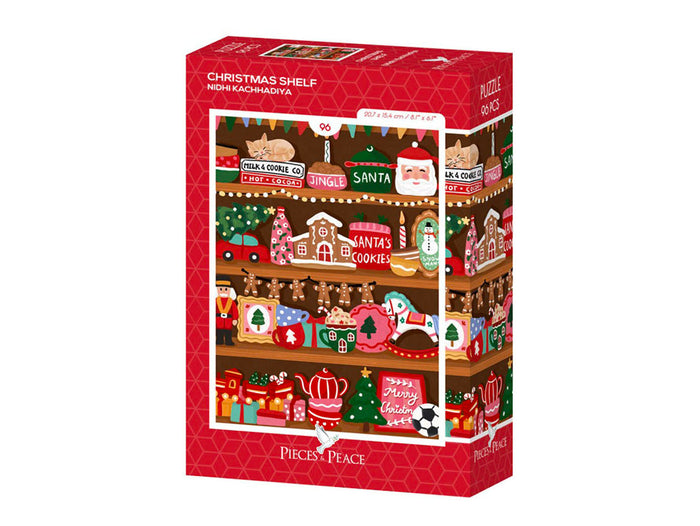 Achat Mini Puzzle - Christmas Shelf 96 pièces - Pieces&Peace