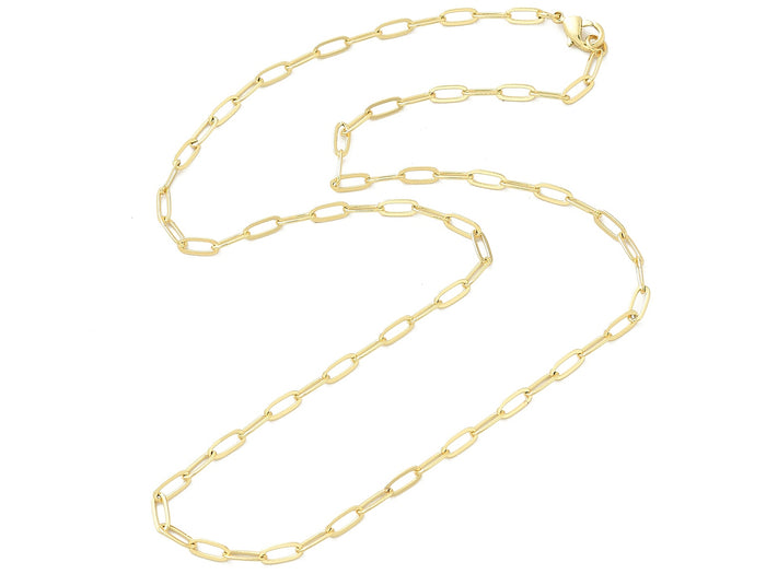 Achat Collier chaîne trombone 44,5 cm - laiton doré à l’or fin