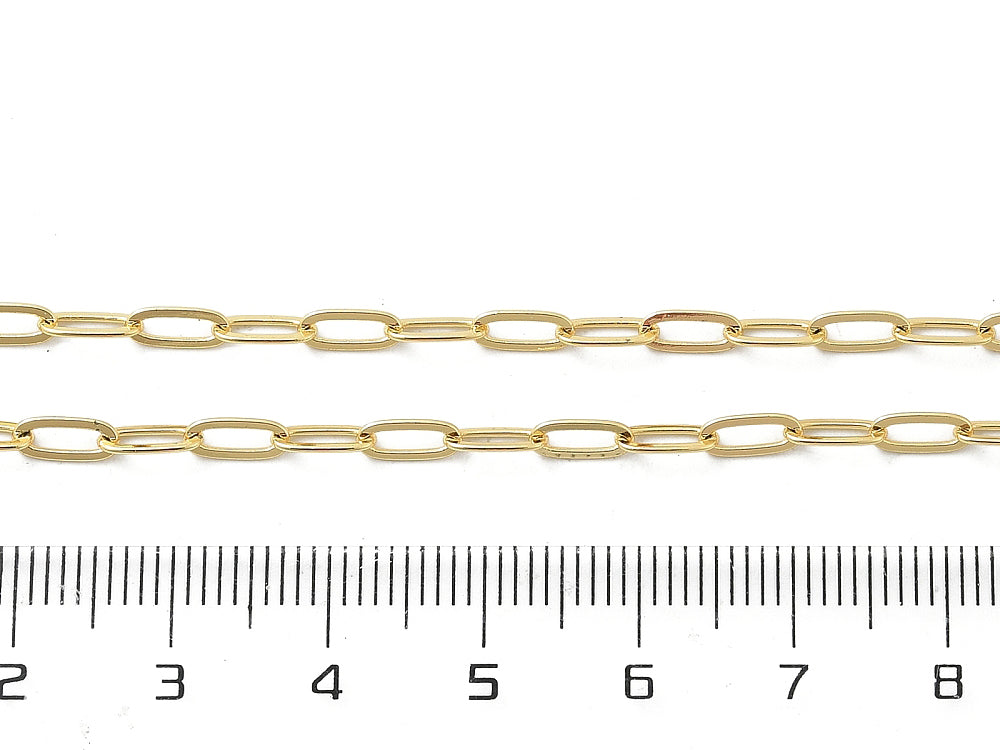 achat Collier chaîne trombone 44,5 cm - laiton doré à l’or fin
