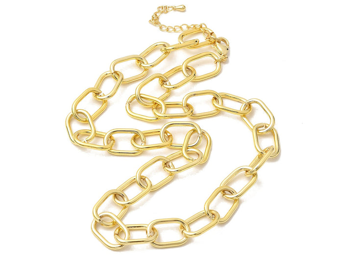 Achat Collier chaîne câble 44 cm - laiton doré à l’or fin