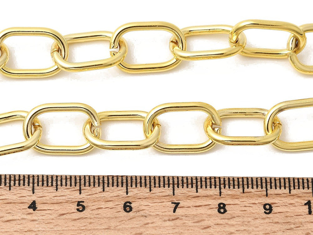 achat Collier chaîne câble 44 cm - laiton doré à l’or fin