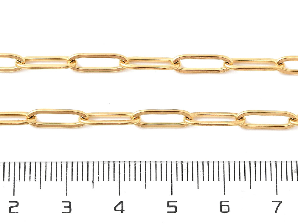 achat Collier chaîne trombone 41,5 cm - acier inoxydable 304 doré à l’or fin