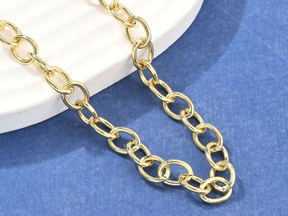 achat Collier chaîne câble médaille Good Luck 61,8 cm - laiton doré à l’or fin