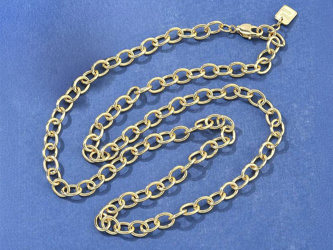 achat Collier chaîne câble médaille Good Luck 61,8 cm - laiton doré à l’or fin