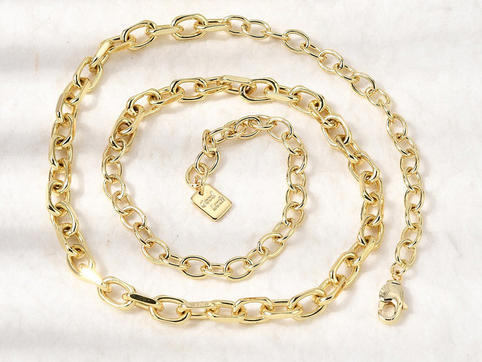Achat Collier chaîne câble 57,1 cm - laiton doré à l’or fin