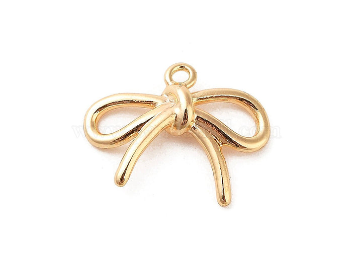 Achat Breloque Joli Noeud doré - Laiton doré à l'or fin 18K