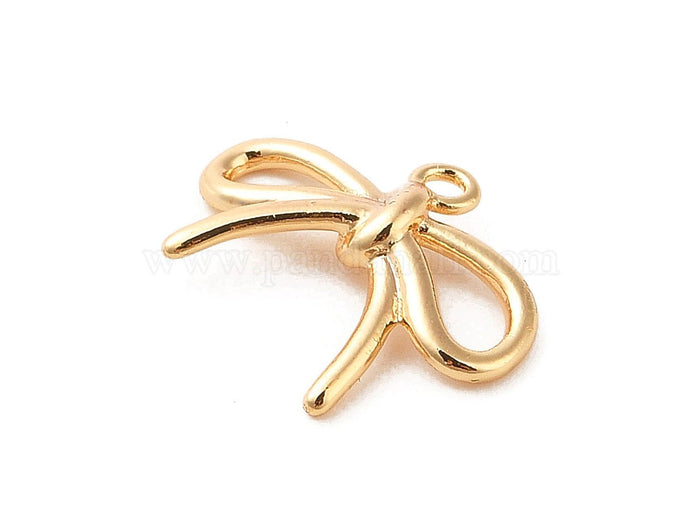 Achat Breloque Joli Noeud doré - Laiton doré à l'or fin 18K