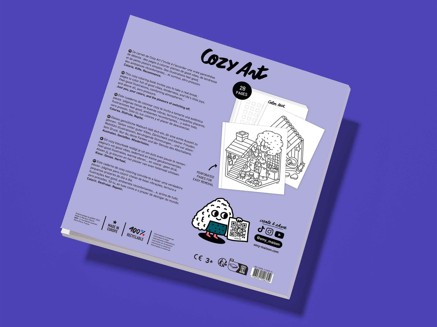 achat Cahier de coloriage Cozy Art - Tiny House - OMY