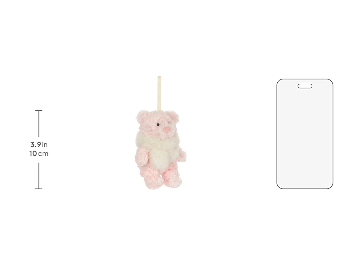 achat Decoration de Noël peluche Ours Bartholomew rose - Jellycat