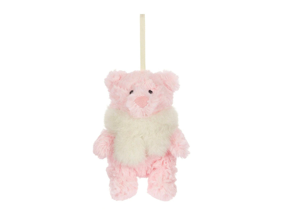 achat Decoration de Noël peluche Ours Bartholomew rose - Jellycat