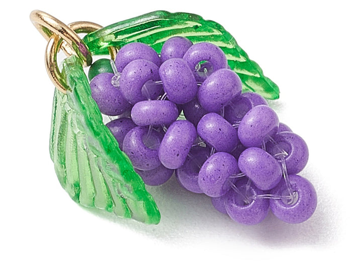 Achat Breloque grappe de raisin en perles de verre