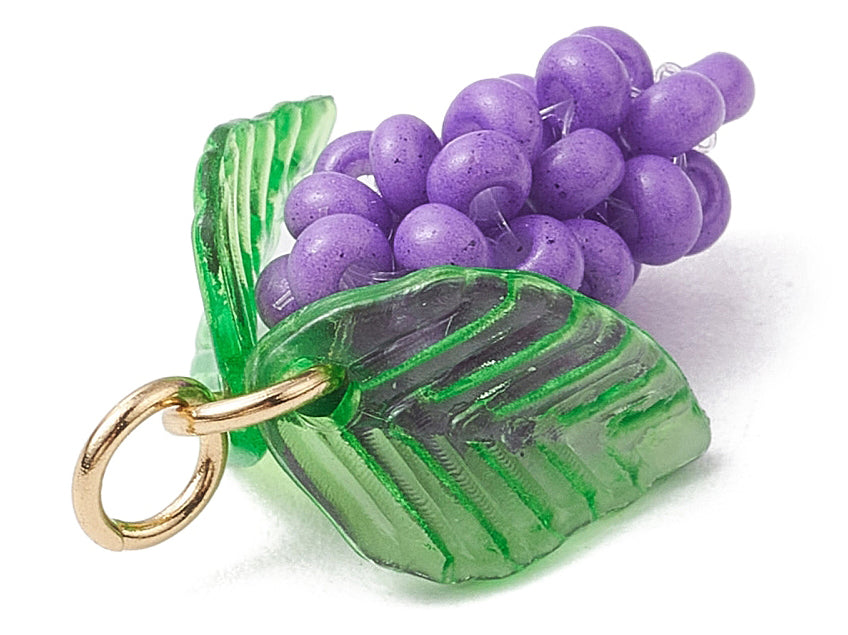 achat Breloque grappe de raisin en perles de verre