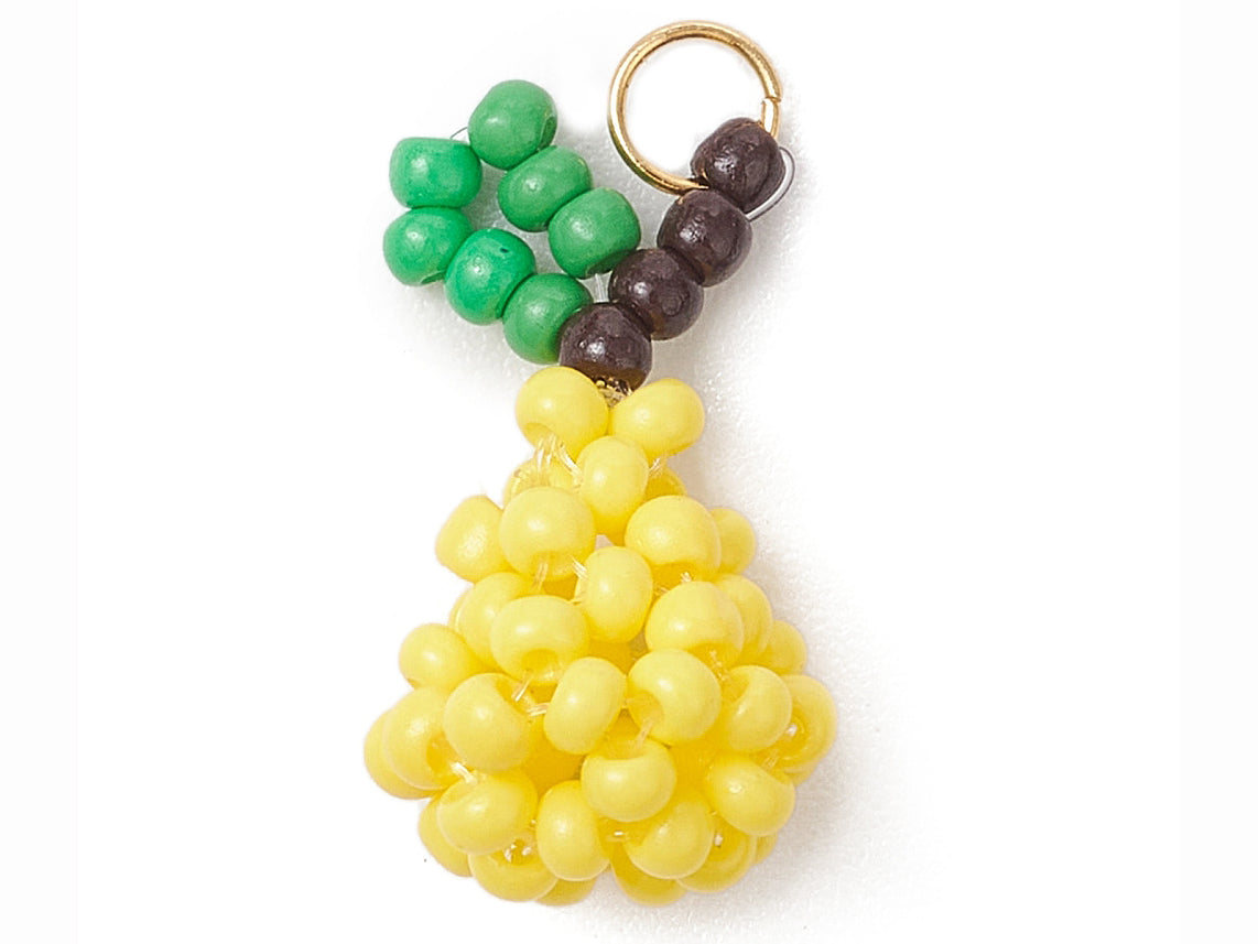 achat Breloque poire en perles de verre