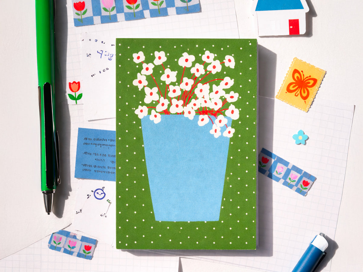 achat Mini bloc memo fleurs blanches - Fruit fries Design Lab