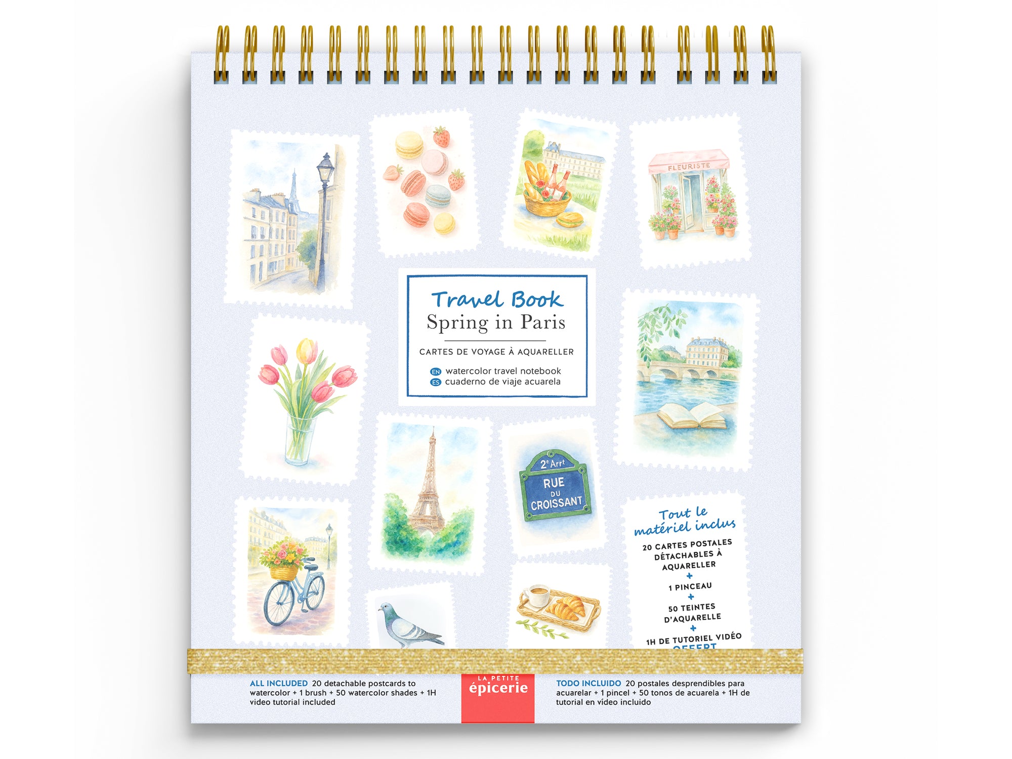 Achat Travel Book - Carnet aquarelle - thème Printemps à Paris
