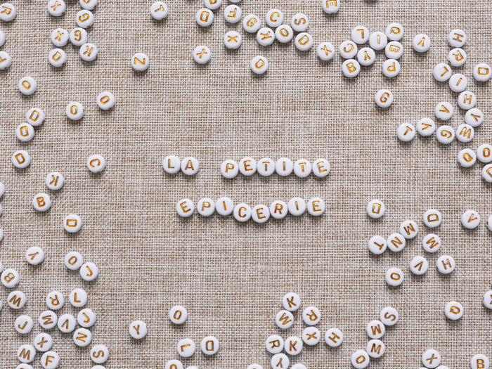 Achat Pot perles lettres – Blanches