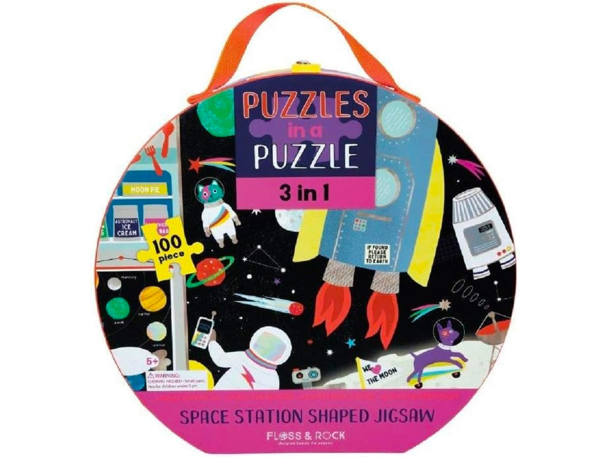 Achat Puzzle Space Station 3 En 1 - 100 Pieces - Floss & Rock